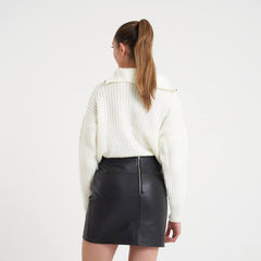Women’s Real Leather Mini Skirt - Torque Leather