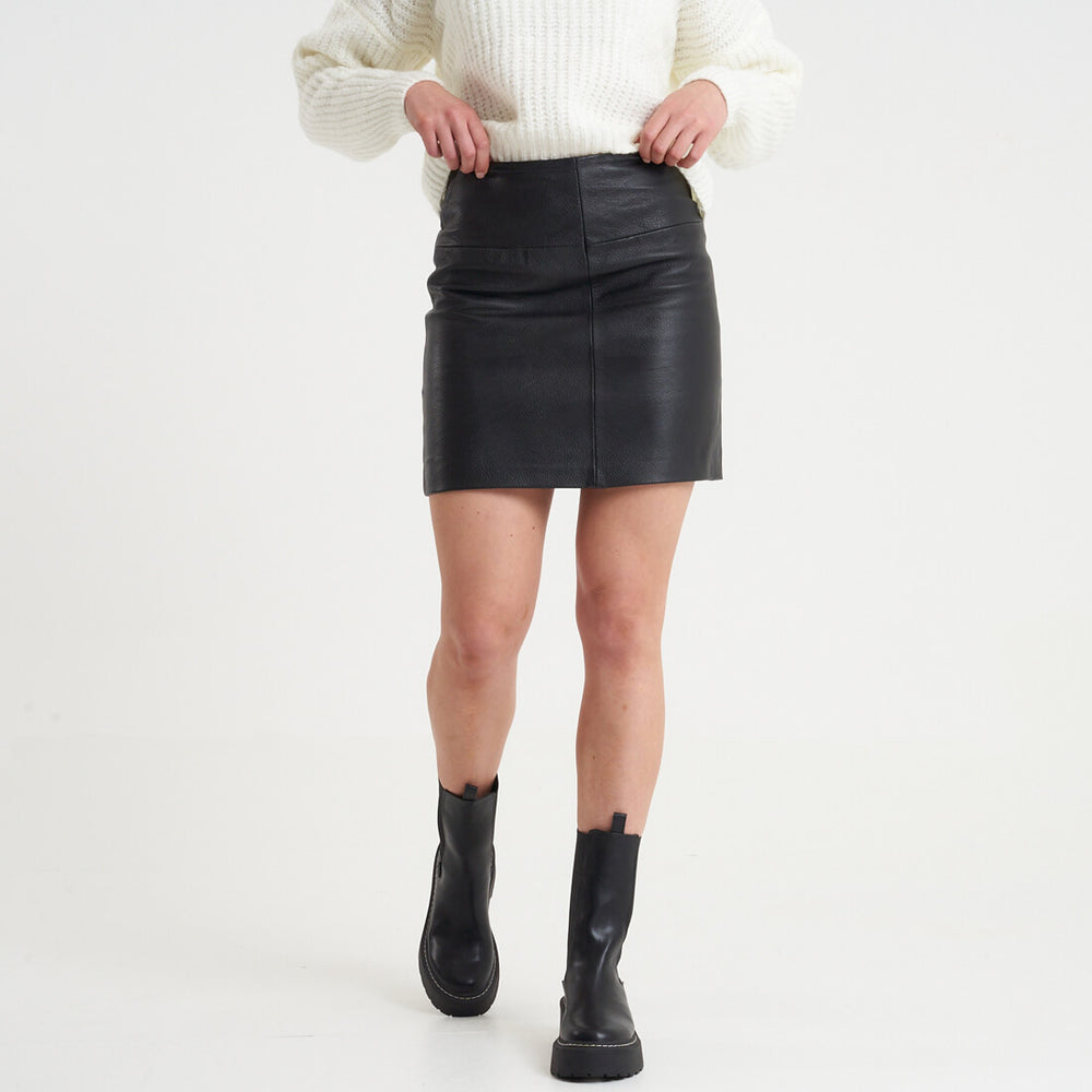 Women’s Real Leather Mini Skirt - Torque Leather