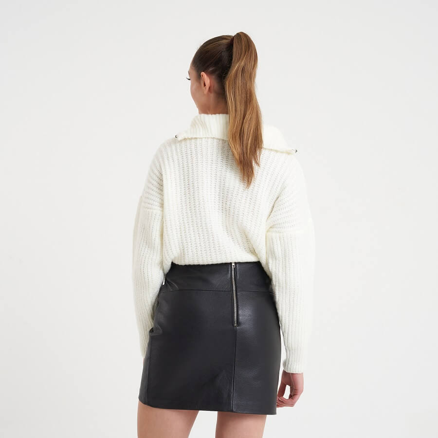 Women’s Real Leather Mini Skirt - Torque Leather